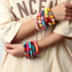 Children's Bracelet Supplier - Cute Children's Bracelet Jewelry Fun Cartoon Ocean Beads Fish Lobster Heart