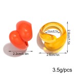 Resin Ring Factory - Fashion New Arrival Factory Price Colorful Resin Ring Jewelry Irregular Geometric Shape Double Drop