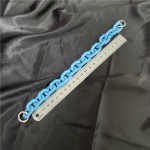 彩色链供应商-可爱简约色纯色链塑料厚重链节手包腋下包23cm