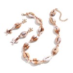 Shell Jewelry Set Supplier - Bohemian Jewelry 2025 Holiday Trend Beach Accessories Starfish Earrings Conch Bracelet