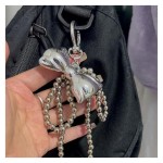 钥匙链供应商-时尚最新设计钥匙链饰物吊坠手机装饰服装搭配蝴蝶结