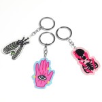 Punk Keyring Factory - Wholesale Popular Customized Pattern Decorated Fun Punk Style Keyring Acrylic Key Chain