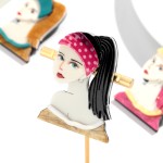 优雅胸针供应商-时尚优雅长发女性艺术家美丽珍珠女孩肖像定制