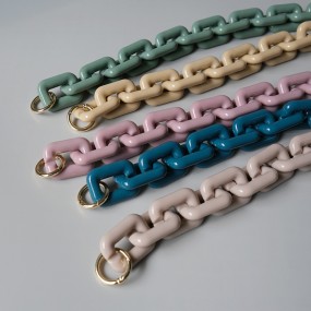 Mould Chain Manufacturer - Casual Mould Big Bag Chain Resin Jewelry Dead Colour Lucidus Hollow Round Acrylic