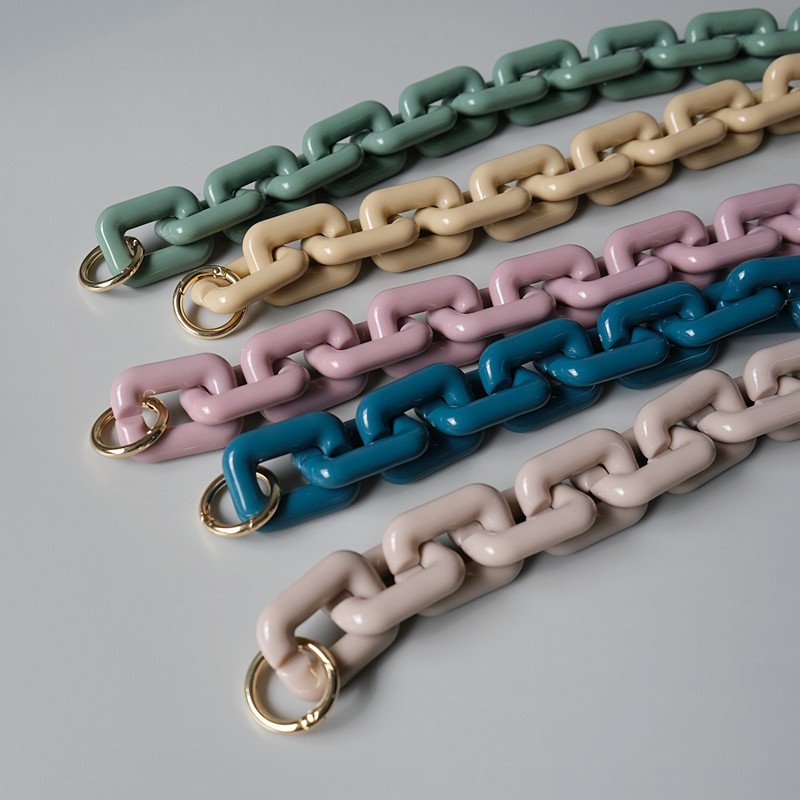 Mould Chain Manufacturer - Casual Mould Big Bag Chain Resin Jewelry Dead Colour Lucidus Hollow Round Acrylic