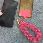 透明果汁链生产厂家-热销2025透明果汁亚克力手机链用于手机壳挂绳包女士定制