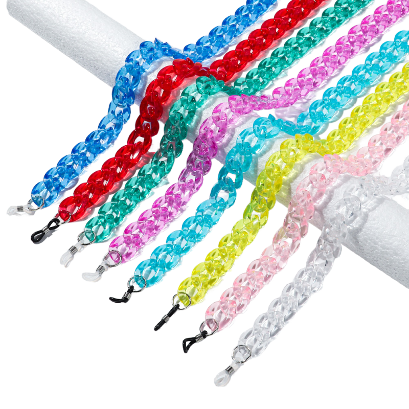 Candy Chain Factory - Colorful Candy Color Plastics Synthetic Transparent Jade Bead Eyewear Accessories DIY