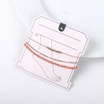 Three-layer Factory - Fashion Hit Bohemian Three-layer Style Multi-layer Resin Rice Beaded Anklet Jewelry Gift Thin Charm
