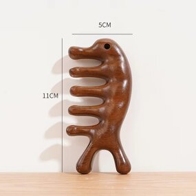 Wood Gua Sha Scalp Massage Comb Manufacturer - Sandalwood Wide Tooth for Face & Hair