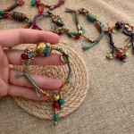 Tibetan Bracelet Manufacturer - OEM Ethnic Vintage Bronze Bell Wax Rope