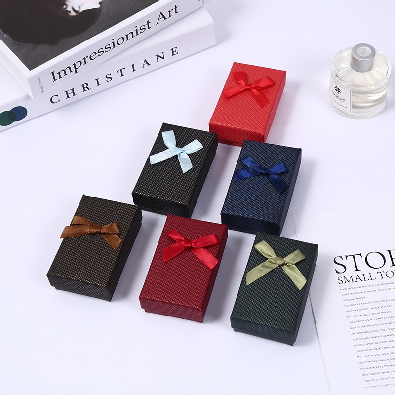 Jewelry Box Manufacturer - OEM 8*5*3cm Colorful Bow Sponge Packing Box