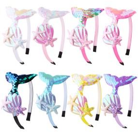 Mermaid Hairband Factory - OEM Shell Starfish Sequins Bling Headband
