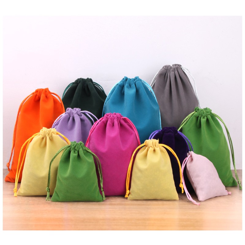 Drawstring Bag Factory - OEM Velvet Mobile Power Earphone Storage Bag