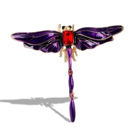 Dragonfly Brooch Factory - OEM Retro Drip Oil Enamel Insect Animal Corsage