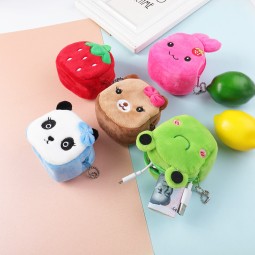 Coin Purse Factory - OEM Cartoon Plush Panda Strawberry Bear Key Case