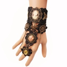 Lace Bracelet Factory - OEM Steam Engine Gear Hand Jewelry with Ring