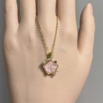不锈钢项链工厂-可定制玫瑰金珍珠吊坠女士饰品