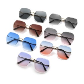 Frame Less Sunglasses Manufacturer - OEM Irregular Multi Color Metal Temples