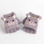 儿童手套厂家-可定制冬季保暖柔软卡通猫婴儿手套