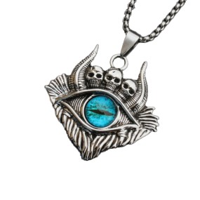 Stainless Steel Necklace Manufacturer - OEM Vintage Eye Long Link Chain