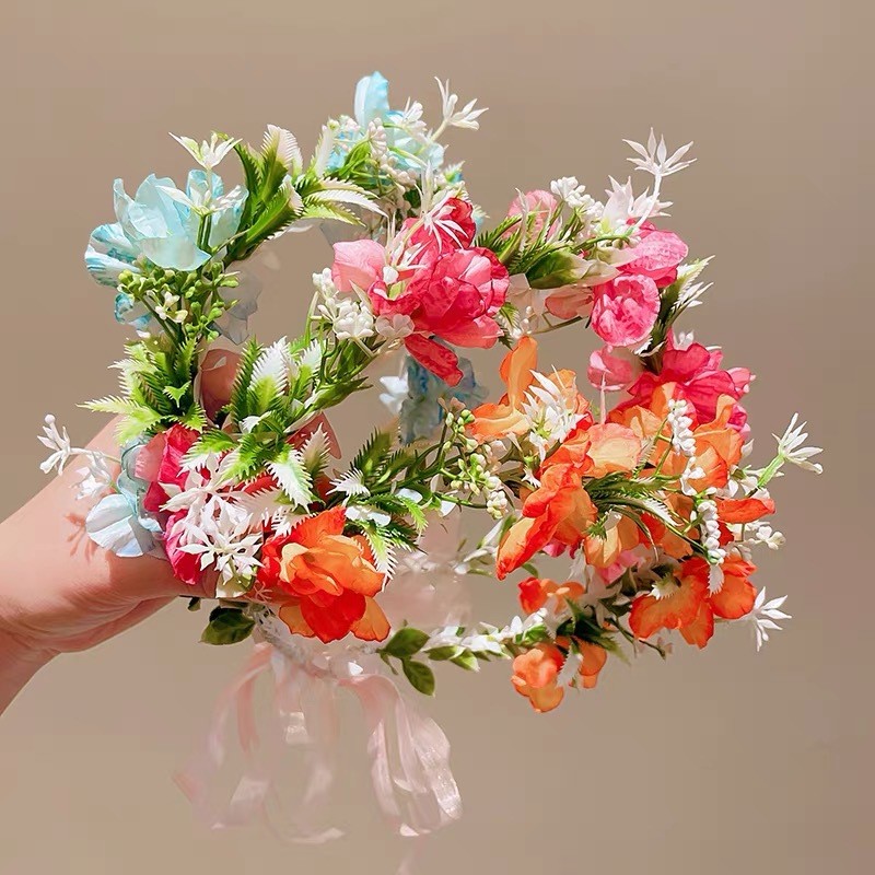 Flower Headband Manufacturer - OEM Simulation Flower Wreath for Party