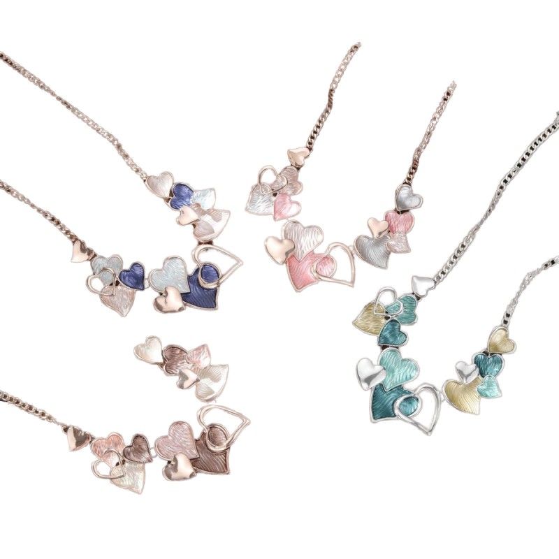 Women's Necklace Manufacturer - OEM Vintage Hollow Heart Enamel Chokers