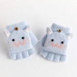 儿童手套厂家-可定制冬季保暖柔软卡通猫婴儿手套