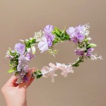 花朵发带厂家-可定制仿真花环派对饰品