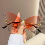 水晶太阳镜厂家-可定制蝴蝶形状钻石户外眼镜