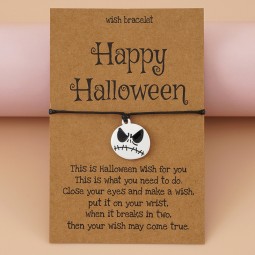 Waxed Rope Bracelet Manufacturer - OEM 6 Models Halloween Broom Pendant