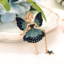 芭蕾舞钥匙扣厂家-可定制花仙子水晶蝴蝶礼品