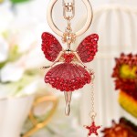 芭蕾舞钥匙扣厂家-可定制花仙子水晶蝴蝶礼品