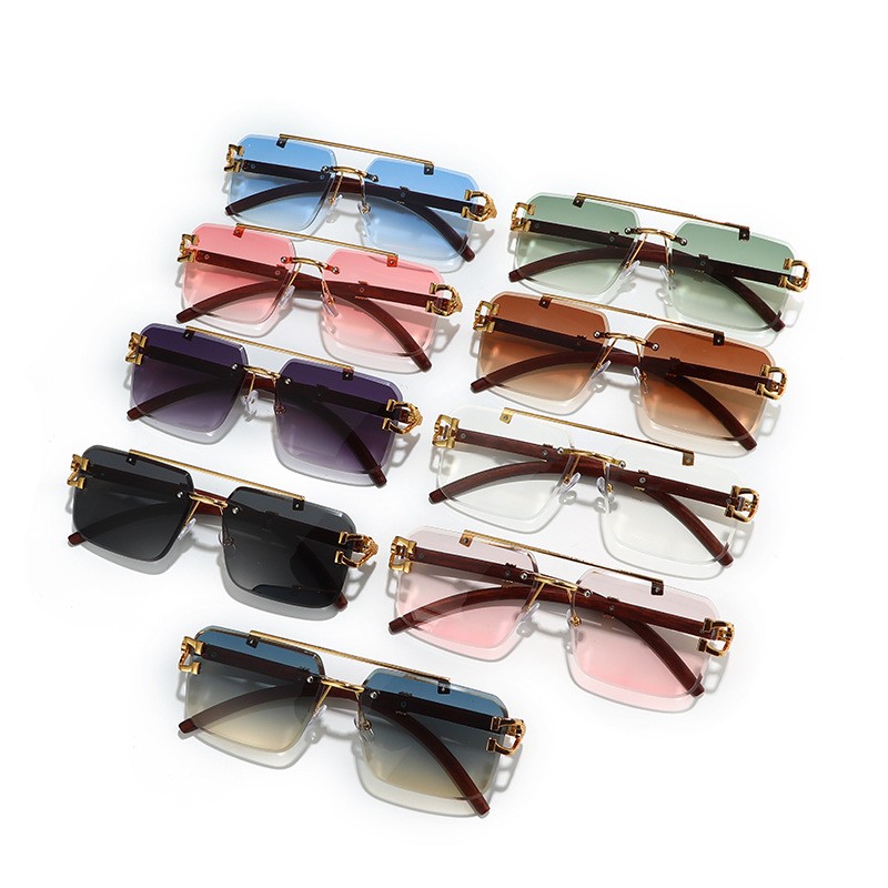 Quadrate Sunglasses Factory - OEM Unframed Leopard Models for Men Women