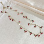 樱桃项链工厂-可定制红色樱桃饰件女士礼品