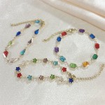 Gold Plated Bracelet Manufacturer - OEM Crystal Multi Colors Square Shapes