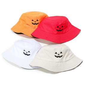 Bucket Hat Factory - OEM Hip Hop Pumpkin Ghost Embroidery Two-sided