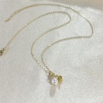 Pearl Necklace Factory - OEM Shell with Pearl Brass Pendant for Women