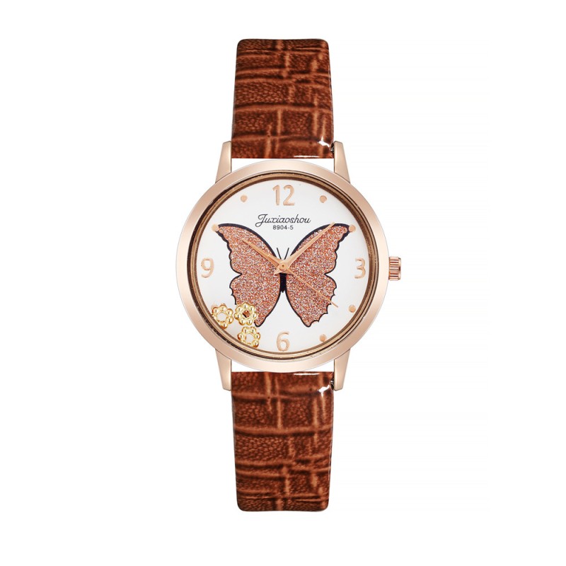 Belt Watch Manufacturer - OEM Rhinestones Butterfly Pattern Quartz Ladies