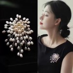珍珠胸针厂家-可定制手工镀银服饰配件
