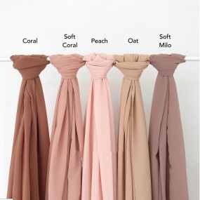 Chiffon Scarf Manufacturer - OEM 54 Colors Solid Headscarf Women Hijab