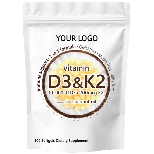 Vitamin D3 K2 Softgels Manufacturer - Best Selling 300 Pills for Nutrition Balance