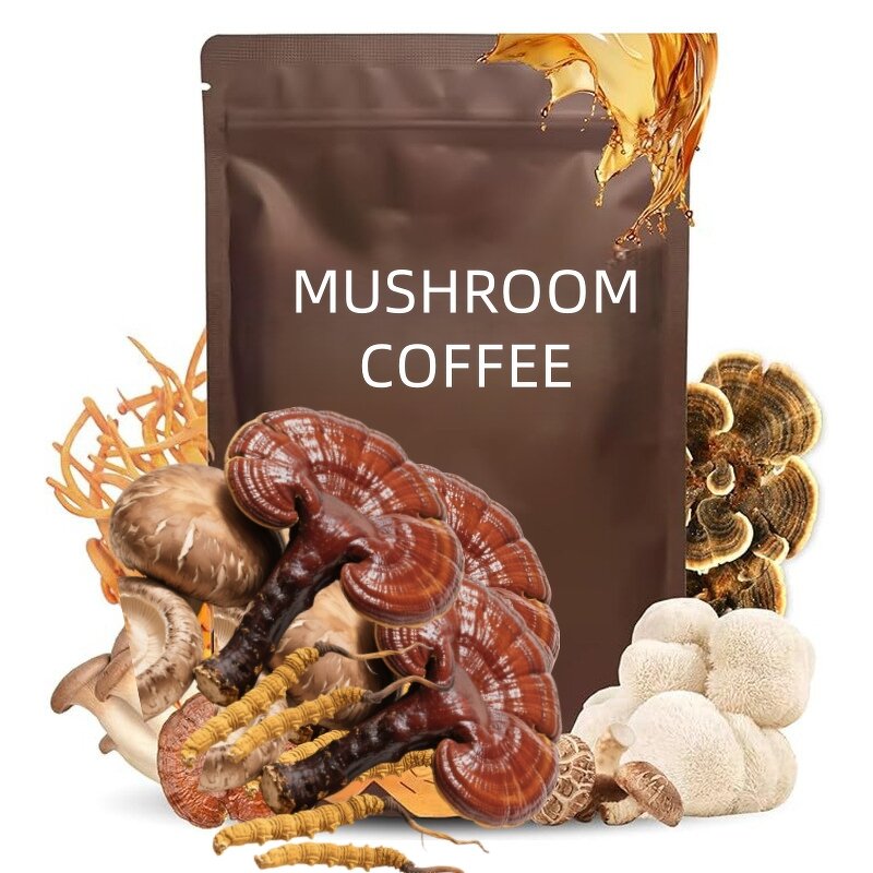 Mushroom Coffee Manufacturer - OEM Customized with 6 Mushrooms for Brain Health and Immune Support