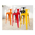 High Bar Stool Manufacturer - Modern Minimalist Stackable Iron Premium Tea Shop Chair