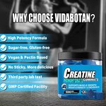 Creatine Monohydrate Gummies Manufacturer - 120 Veggie Gummies for Muscle & Strength