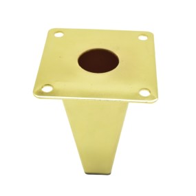 Bench Legs Manufacturer - OEM 100mm Gold Square Metal Small Table Legs