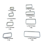 Rectangle Ring Factory - OEM Silver 36mm Narrow Metal Open Buckle Dog Collar