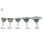 Glass Buttons Manufacturer - OEM 16mm Clear Furniture Buttons with Prongs