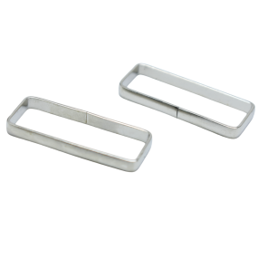 Rectangle Ring Factory - OEM Silver 36mm Narrow Metal Open Buckle Dog Collar