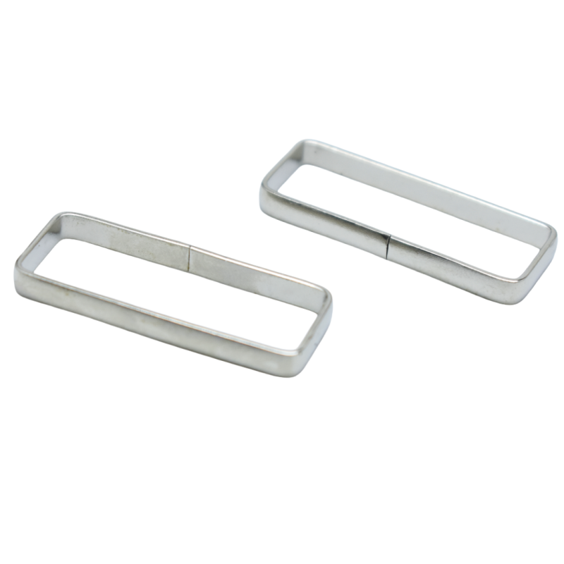 Rectangle Ring Factory - OEM Silver 36mm Narrow Metal Open Buckle Dog Collar