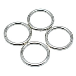 Welded O Ring Manufacturer - OEM Strong Nickel Plated 1 Inch Iron Buckle